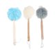 thumbnail image 1 of 3 bolas de baño con mango largo, cepillos de ducha y esponjas de baño (gris, azul, blanco), 1 of 7