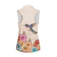 thumbnail image 2 of Whosucclay Flowers Hummingbirds Golf Sleeveless Shirt for Women, Half Zip Relaxed Dry-Fit Workout Tank Tops for Running Tennis Outdoor Sport, 2 of 7