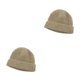 thumbnail image 1 of Minnieouse Gorros de punto cálidos gorros de lana de calavera lindo sombrero de protección Casual pulóver sombreros hombres esquí ciclismo amarillo amarillo claro 2piezas Minnieouse CBP266991, 1 of 5
