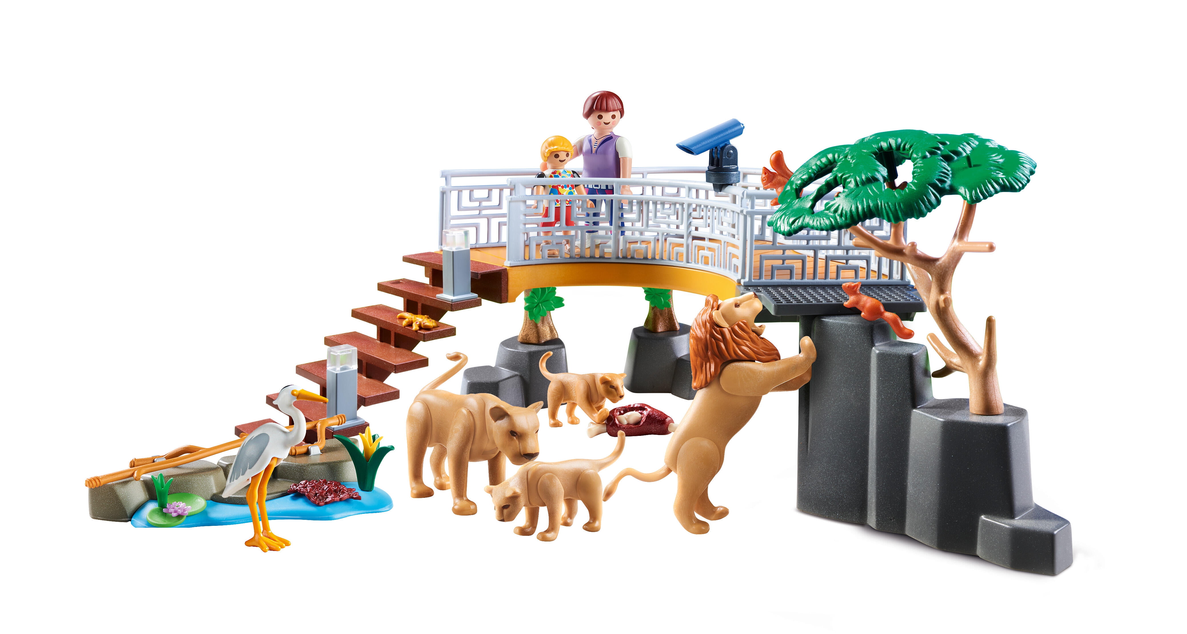 PLAYMOBIL Adventure Zoo Outdoor Lion Enclosure - Walmart.com