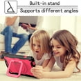 thumbnail image 6 of Galaxy Tab A8 10.5" Case 2022(SM-X200/205/X207), Allytech 360° Rotating Hand Strap & Handle Kickstand Kidsproof Hybrid Protective Shoulder Strap Case for Samsung Tab A8 X200 2022, Rose+Black, 6 of 7