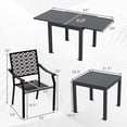 thumbnail image 3 of Gymax 7PCS Expandable Outdoor Dining Set w/Slatted Tabletop & Seats for Deck Garden, 3 of 10