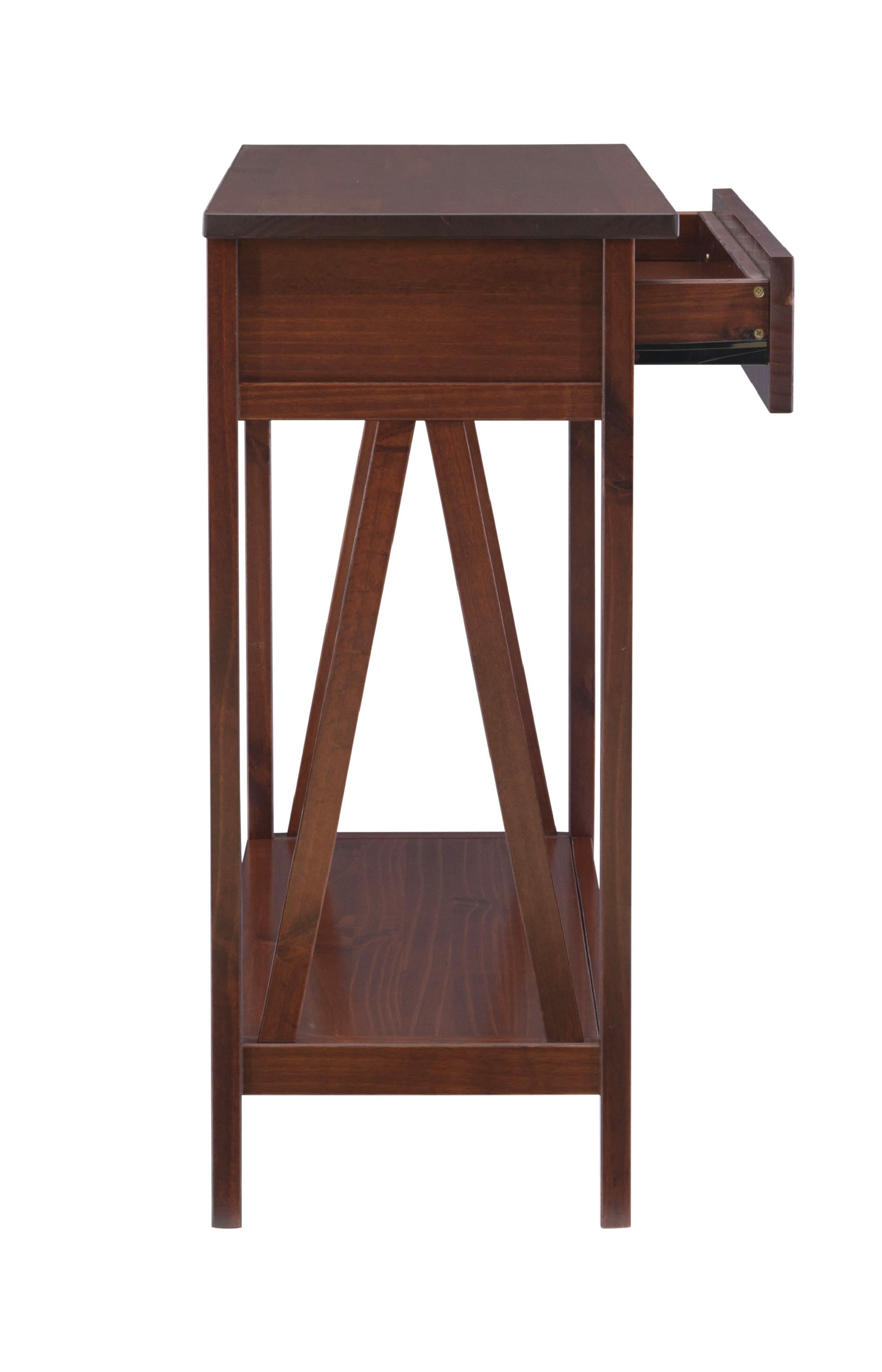 Linon Moreland Farmhouse Console Table with 2 Drawers, Antique Tobacco Finish