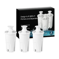 Nispira OB03 Water Filter Replacement for Brita Water Pitchers and Dispensers, Classic 35557, Mavea 107007, 3 Packs