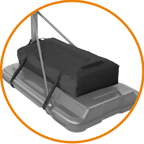 Huanherad Weight Bag for Basketball Base Replacement- Heavy Duty Weighted Base Anchor for Portable Basketball Hoop, Weather Resistant, Black