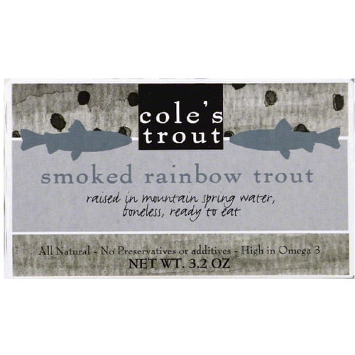 Cole's Trout Smoked Rainbow Trout, 3.2 oz, (Pack of 10) by