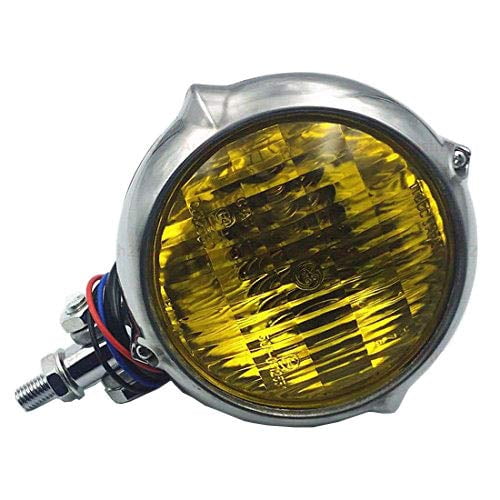 Retro Black Headlight Lamp For Harley Cruiser Chopper Cafe Racer Bobber Shadow Honda Kawasaki Suzuki Yamaha Big Dog Cruiser XL