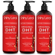 Shiny Leaf DHT Blocker Hair Loss Prevention & Care Daily Shampoo with Biotin, Castor Oil & Rosemary, 16 fl oz (3 pack)