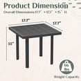 thumbnail image 2 of YODOLLA 2-Piece Outdoor Patio Set, Metal Frame Rattan Back Bench & Rectangular Side Table for Garden,Black, 2 of 9