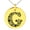 Gold, variant on Stainless Steel Letter G Initial Dotted Monogram Engraved Small Medallion Circle Charm Pendant Necklace