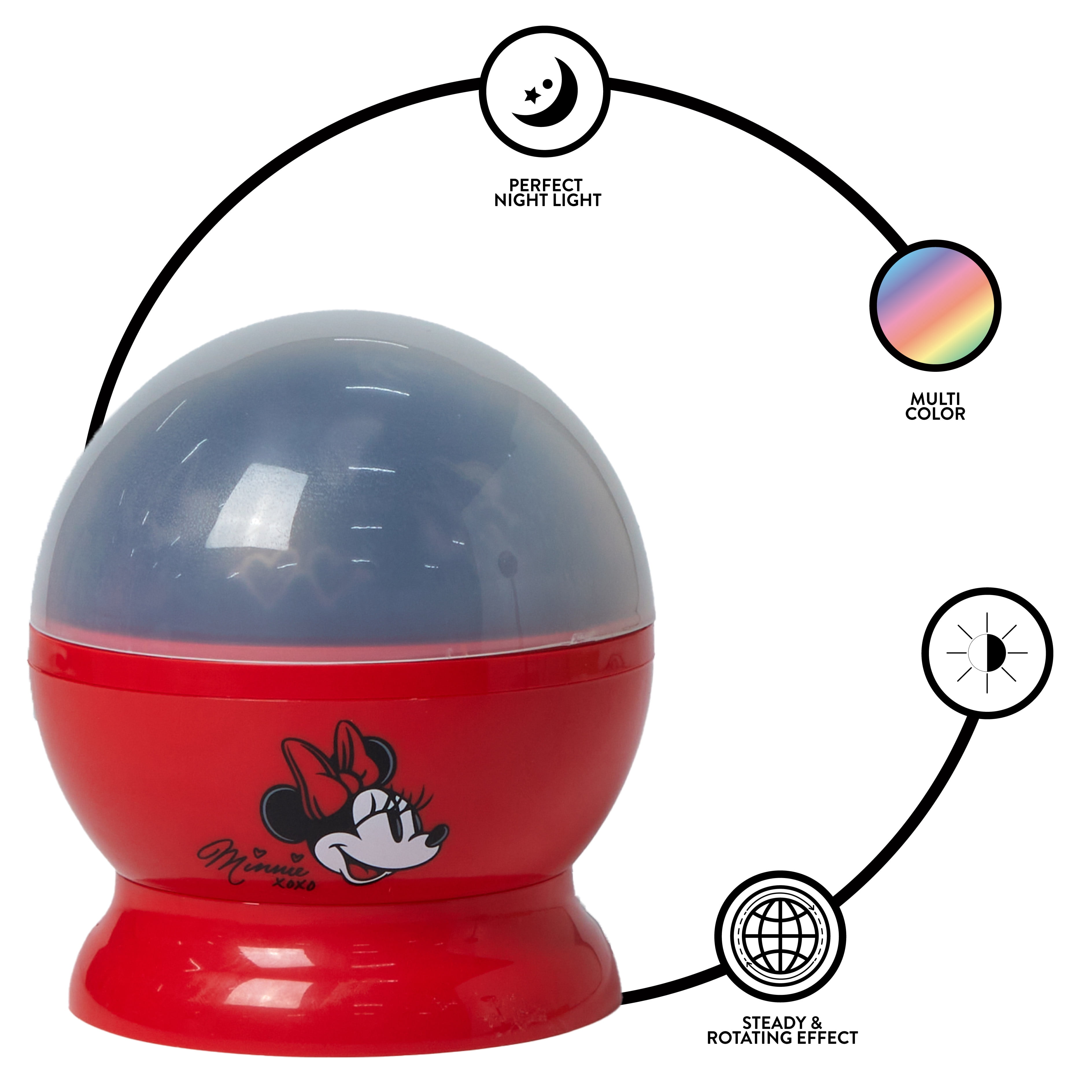 Disney Minnie Mouse Rotating Projector Lamp, 5.5"