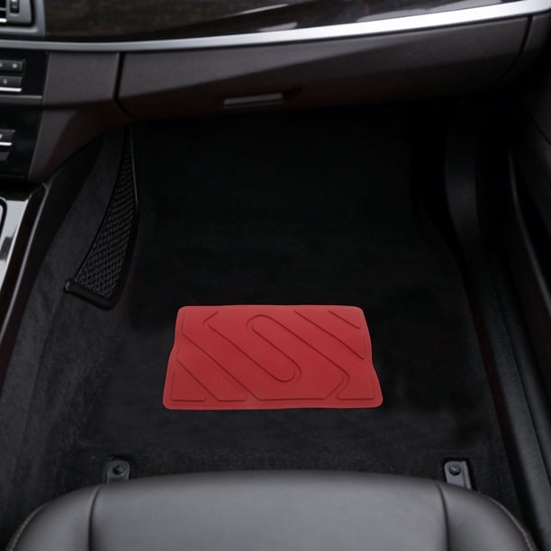 SHOWERORO 5Ud Parche Para Alfombrilla De Auto Con Protección Para Talón Y Fácil Instalación Rojo