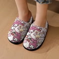 thumbnail image 7 of Kids Slippers Kuromi And My Melody House Slippers Warm Soft Plush Slipper Anti-Slip Winter Fluffy House Shoes for Boys Girls, 7 of 7