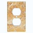 thumbnail image 2 of Metal Light Switch Plate Outlet Cover (Image of Marble Brown MAR023), 2 of 13
