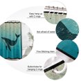 thumbnail image 3 of Blue Whale Coastal Bathroom Shower Curtains with 12 Hooks Polyester Waterproof Shower Curtain for Stalls and Bathtubs Nautical Summer Ocean Seaside Decorative Bathroom Privacy Curtain 72x96 Inches, 3 of 9
