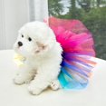 thumbnail image 2 of Vestido de gasa de verano para mascotas, vestido de gasa de seda brillante para perros, lindo y cómodo vestido de princesa con tirantes para el hombro, 2 of 5