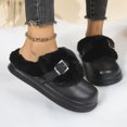 thumbnail image 6 of Hinvhai Womens Fleece Clogs Winter Breathable Walking Garden Shoes Warm Non-Slip Mule Footwear Black 36, 6 of 9