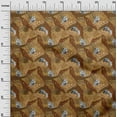 thumbnail image 3 of oneOone Polyester Spandex Tawny Brown Fabric Tropical Craft Projects Decor Fabric Printed By The Yard 56 Inch Wide, 3 of 5