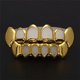 thumbnail image 2 of Parrillas Chapadas En Oro De 18 Quilates, Tapas Para Dientes De Boca Inferior, Hip Hop, Hueco, Halloween Sunnimix Tapas de dientes, 2 of 8