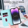 thumbnail image 5 of Funda antirrobo con cierre magnético para iPhone 14 Pro, compatible con carga magnética, piel sintética y TPU, diseño tipo billetera, ranuras para tarjetas, 5 of 5