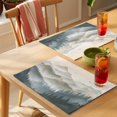 thumbnail image 4 of Spring Mountains Placemats Set of 12, Water Ink Painting Forest Nature Scenery Non-Slip Place Mats Washable Table Mats for Kitchen Dining Table Decorations Indoor/Outdoor, 4 of 9