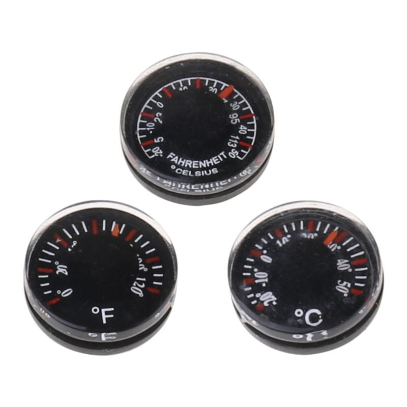 2PC Outdoor Mini 20MM Round F/C Thermometer Celsius/Fahrenheit Thermograph N 
