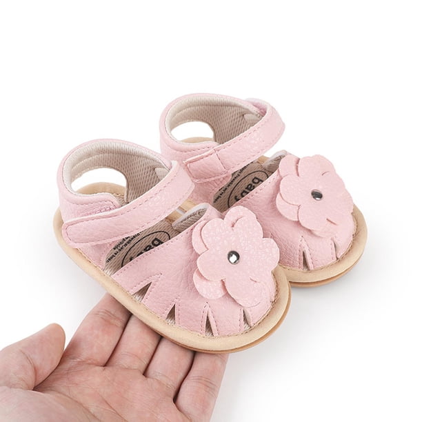 Puntoco Sandalias De Verano Para Bebés,(6-12 Meses) Verano Nuevo Bebé Versátil Casual Transpirable Linda Suela De Goma Antideslizante Suela Suave Sandalias De Bebé Zapatos Para Niños Pequeños Rosa 12