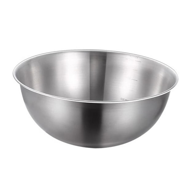 Tazón de acero inoxidable para cereales, ideal para mesa de comedor de restaurante y fruta. 17 cm x 17 cm x 75 cm