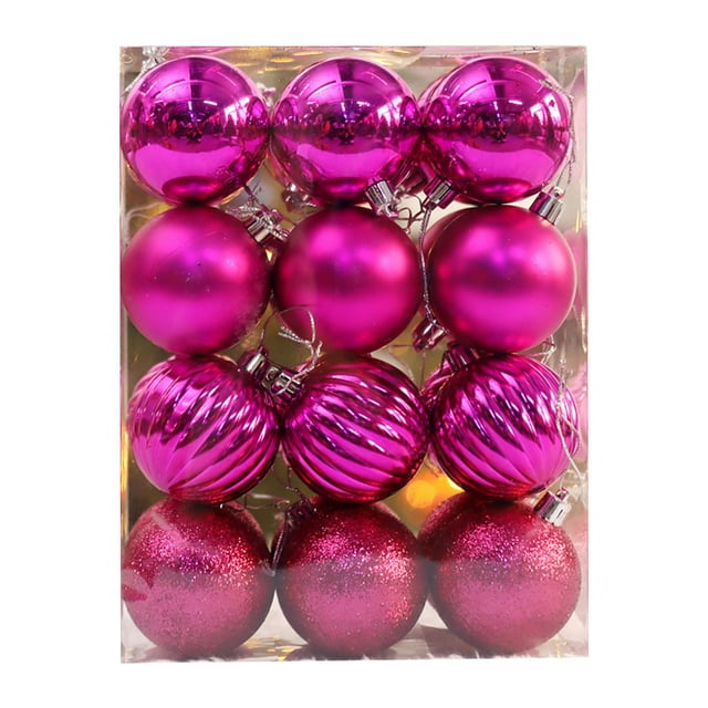 Christmas Tree Decorations 1 Box Of 24 Christmas Balls, Christmas Tree Display Window, Shopping Center Decoration Pendant 5Cm Christmas Tree Ornaments