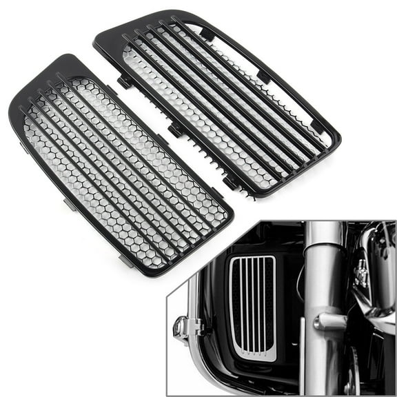 BFY for Harley Road Glide 14-20 Lower Fairing Radiator Screen Guard Grills Black