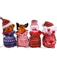 thumbnail image 1 of Bolsas De Dulces De Navidad Bolsa De Manzana Con Cordón Diseño 3D Muñeco De Nieve Santa Reno Oso Bolsas De Navidad De Tela Para Fiesta De Navidad 4 Uds seitruly HA044217-02, 1 of 6