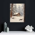thumbnail image 4 of Nawypu  Farmhouse Barn Canvas Wall Art Snow Fog Tree Picture Prints Winter Snow Landscape Paintings Wall Decor for Bedrooms Frame, 4 of 4
