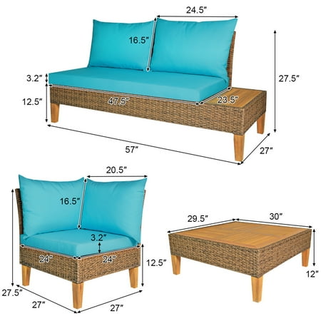 patio gymax 8pcs