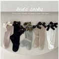 thumbnail image 3 of Ougyinr Kids Baby Girls Knee High Socks Bowknot Socks Cotton Socks Toddler Stockings Girls Socks for 2-8Years ( 6 Piars / 5 Piars ), 3 of 8