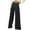 Black, variant on XFLWAM Women High Waist Casual Wide Leg Long Palazzo Pants Button Down Loose Business Work Office Trousers with Pockets Black S