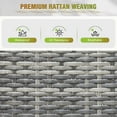 thumbnail image 6 of Homall Outdoor Rattan Storage Cabinet Patio Furniture Outside Vertical Storage Cabinet with Adjustable Shelves, Gray, 6 of 7