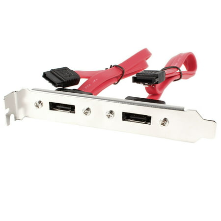 Unique Bargains Dual External eSATA to Double Internal SATA 7 Pin f/f Cable PCI Bracket