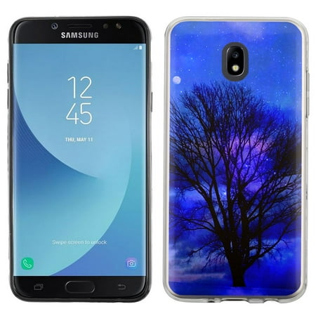 For Samsung Galaxy J7 Crown / J7 Aura Case, OneToughShield ® TPU Gel Protective Slim-Fit Phone Case - Night Tree
