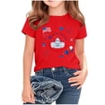 thumbnail image 5 of LYEAA 4th of July Shirt for Kids American Flag Tees Patriotic Red White Blue T Shirts Independence Day Short Sleeve Tops, 5 of 5