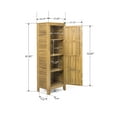 thumbnail image 3 of GDF Studio Grella Outdoor Storage Cabinet, Acacia Wood, Teak finish, 3 of 14