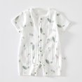 thumbnail image 2 of Baby Boys Girls Cotton One-Piece Romper Fashion Print Dry Fit Ribbed Infant Jumpsuit Button Down Short Sleeve Summer Outfit On Clearance, 2 of 7