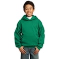 thumbnail image 1 of Port & Company ®  - Youth Core Fleece Pullover Hooded Sweatshirt.  Pc90yh L Kelly Green, 1 of 4