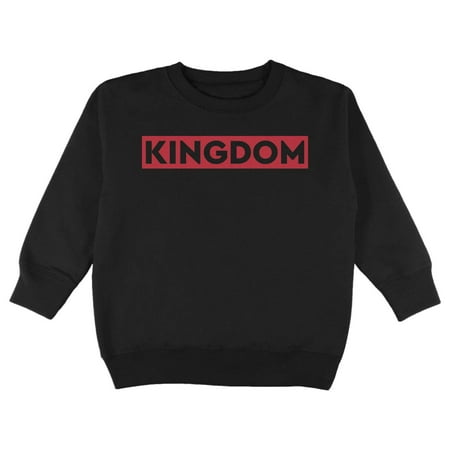 

Kingdom Red Text Black Little Boys Toddler Sweatshirt