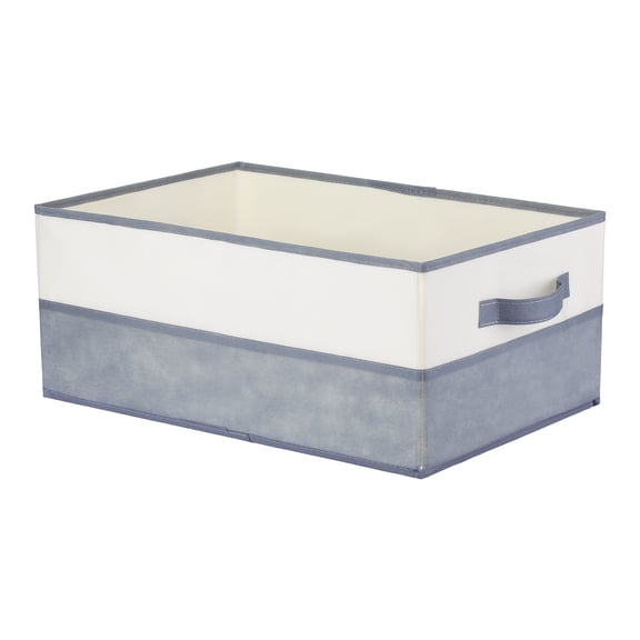 REGALWOVEN 1 Pack Collapsible Fabric Storage Cube with Handles, Storage Bin Basket for Shelves Closet Clothes Grey 19.7*12*8in