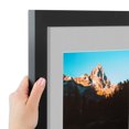 thumbnail image 6 of ArtToFrames 18x18" Matted Picture Frame with 14x14" Single Mat Photo Opening Framed in 1.25" Satin Black and 2" TV Grey Mat (FWM-3926-18x18), 6 of 8
