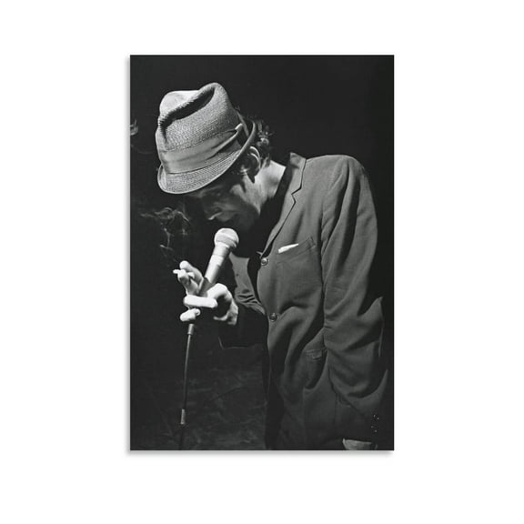 Singer Tom Waits Sang Affectionately in 1970. Poster Canvas Picture Printing