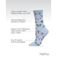 thumbnail image 3 of MeMoi Butterfly Bamboo Blend Crew Socks - Womens - Female, 9-11, Light Blue, 3 of 9