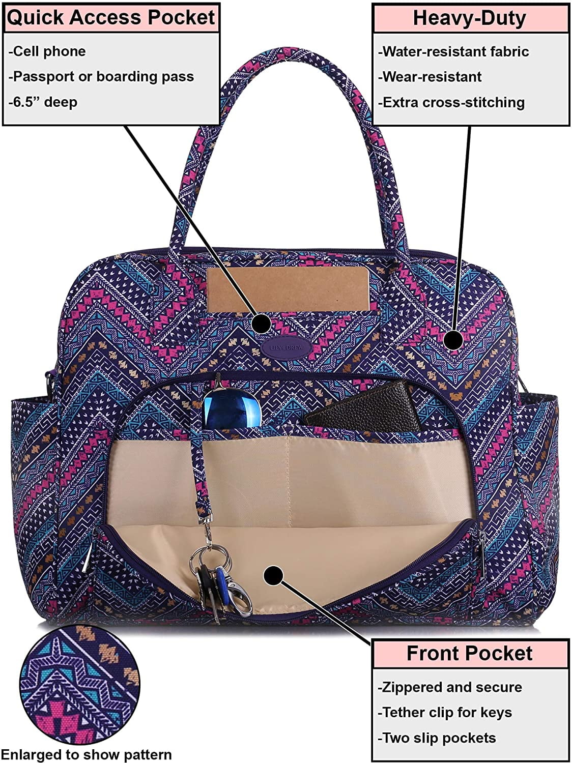 lily and drew carry on weekender