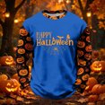 thumbnail image 2 of Zylarhe Kids Halloween Sweatshirts Halloween Theme Kids Sweatshirt Cozy Long Sleeve Blue 4-5 Years, 2 of 4