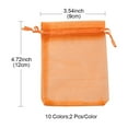 thumbnail image 5 of 1bag 20pcs 10 colors Rectangle Organza Drawstring Bags Mixed color 12x9cm 2pcs/color, 5 of 8